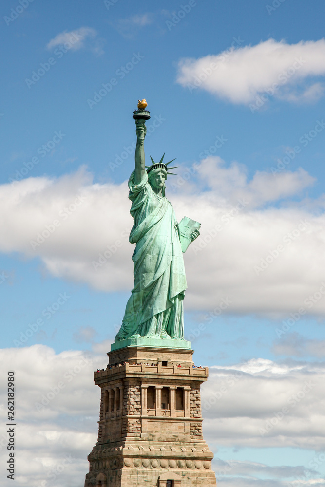 The Statue of liberty in New York ,USA .In blue sky