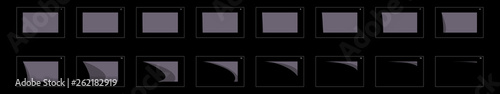 Animation transitions effect. Sprite Sheet of transitions. Ready frame by frame animation for games, cartoon or animation. ash color scene transition effect.  Animation transitions effect  21