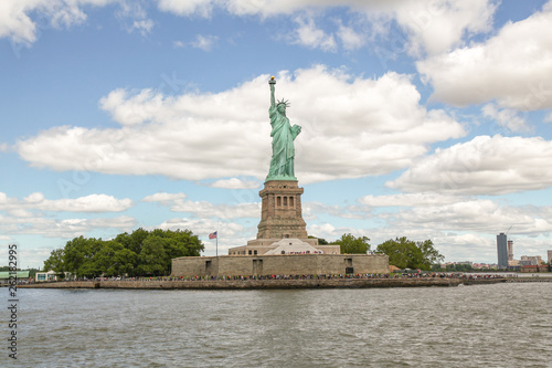 New york ,USA-June 15 ,2018:People visit the Statue of liberty is famous in New York ,USA.