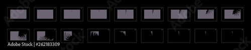 Animation transitions effect. Sprite Sheet of transitions. Ready frame by frame animation for games, cartoon or animation. ash color scene transition effect.  Animation transitions effect – 20.