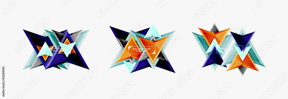 Arrows and triangles geometric design template for banner, background or logo Arrows and triangles geometric design template for banner, background or logo