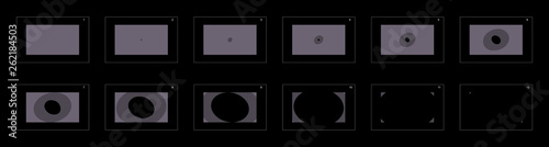Animation transitions effect. Sprite Sheet of transitions. Ready frame by frame animation for games, cartoon or animation. ash color scene transition effect.  Animation transitions effect – 17.