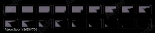 Animation transitions effect. Sprite Sheet of transitions. Ready frame by frame animation for games, cartoon or animation. ash color scene transition effect.  Animation transitions effect – 15.