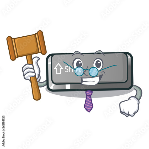 Judge shift button installed in cartoon game