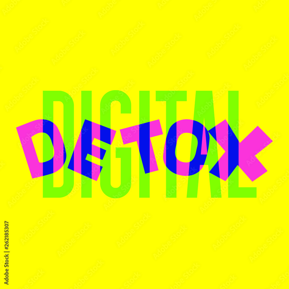 Obraz premium digital detox hand drawn vector