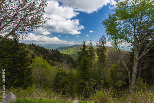 Newfound Gap in Great Smoky Mountains National Park in Tennessee, United States