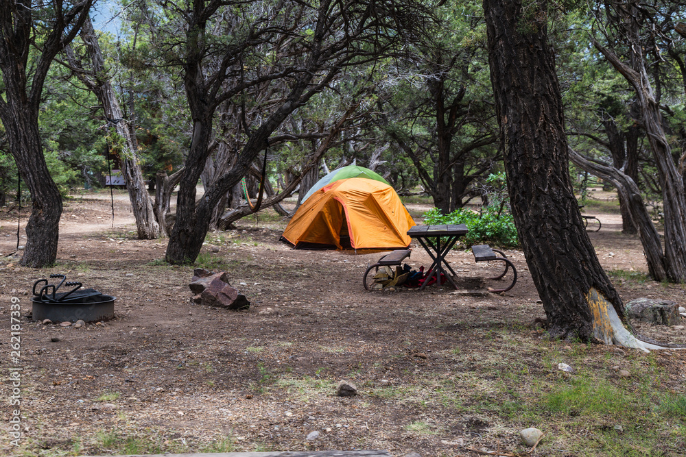 North Rim Campground in Black Canyon of the Gunnison National Park in Colorado, United States
