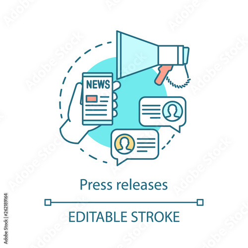 Press release concept icon