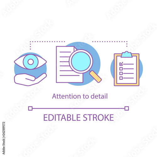 Attention to detail concept icon