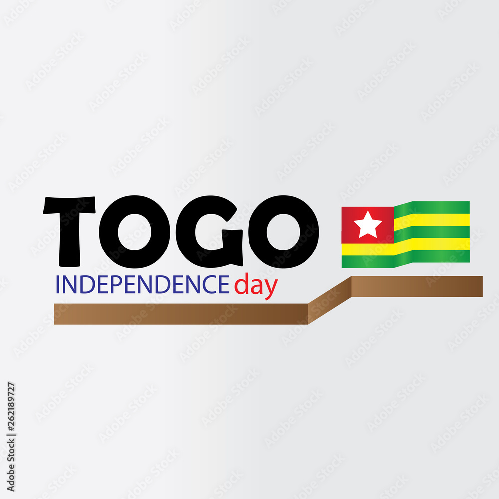 Fototapeta premium Happy Independence Day Togo, Togo independence day vector template design.- Vector