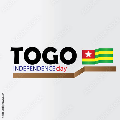 Happy Independence Day Togo, Togo independence day vector template design.- Vector © vidinarardian
