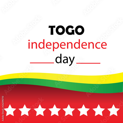 Happy Independence Day Togo, Togo independence day vector template design.- Vector