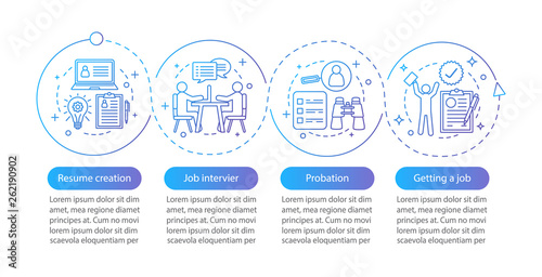 Job searching vector infographic template