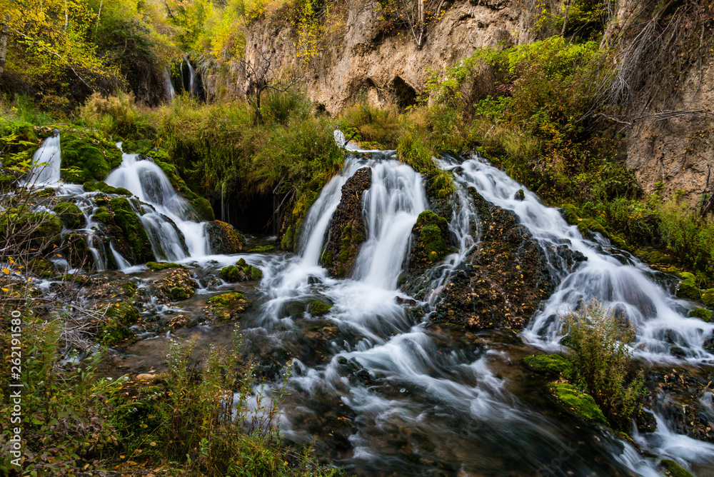 Roughlock Falls in Roughlock Falls Natural Area in South Dakota, United States Roughlock Falls in Roughlock Falls Natural Area in South Dakota, United States