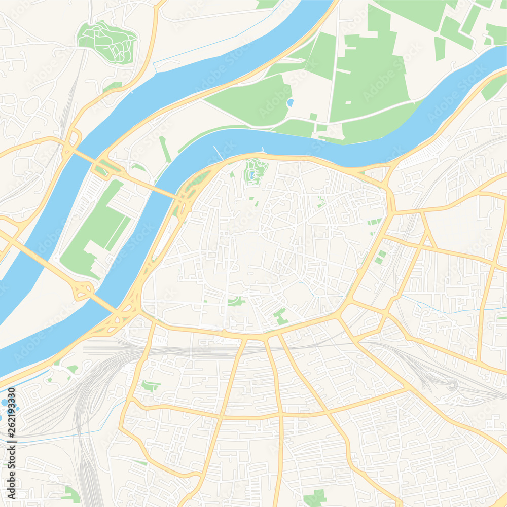 Avignon, France printable map