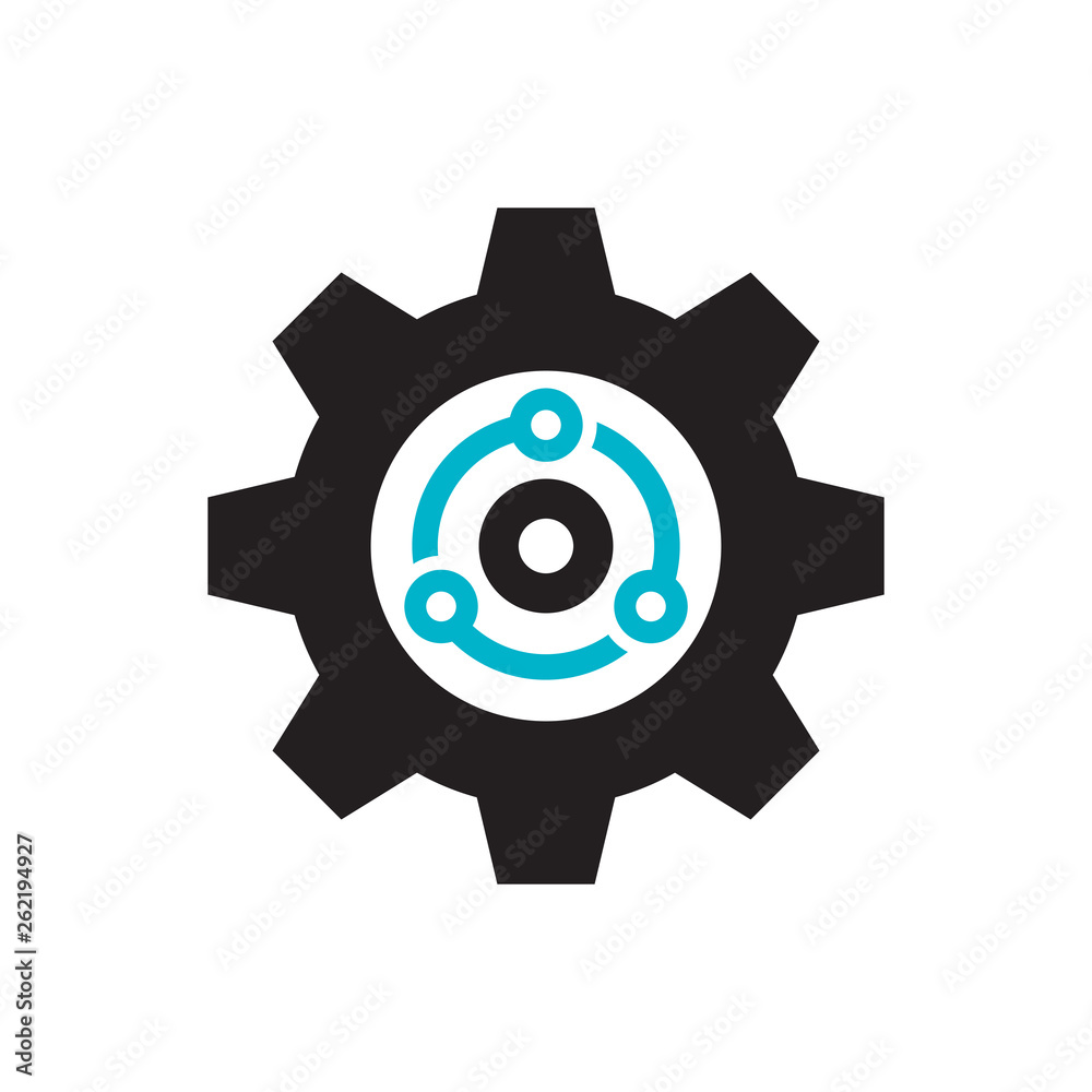 Gear - concept icon sign vector illustration. Cog wheel creative graphic design symbol. SEO logo emblem. Electronic techology industry. Gear - concept icon sign vector illustration. Cog wheel creative graphic design symbol. SEO logo emblem. Electronic techology industry.