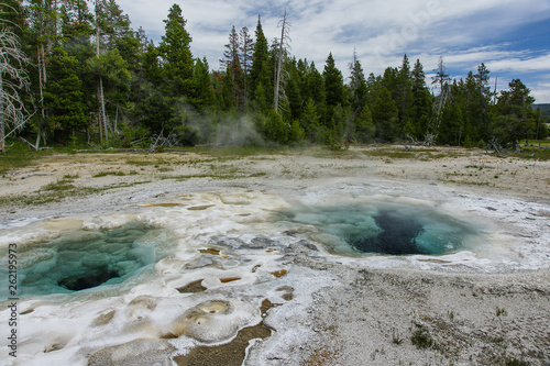Spasmodic Geyser in Yellowstone National Park in Wyoming, United States
