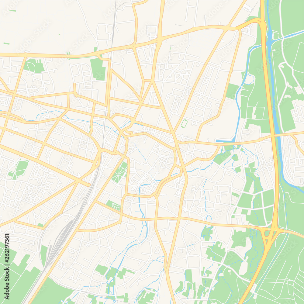 Colmar, France printable map