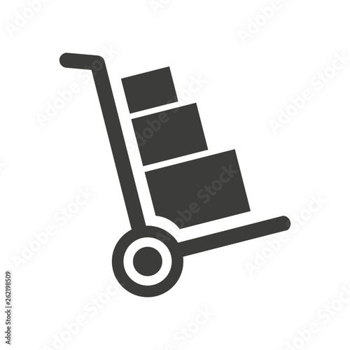 Handcart icon on white background.