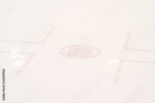 Fotografie Ice hockey field view of centre lines.