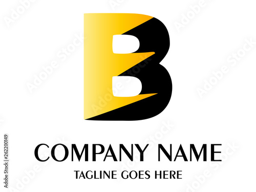 Letter BE combination with black and yellow color logo