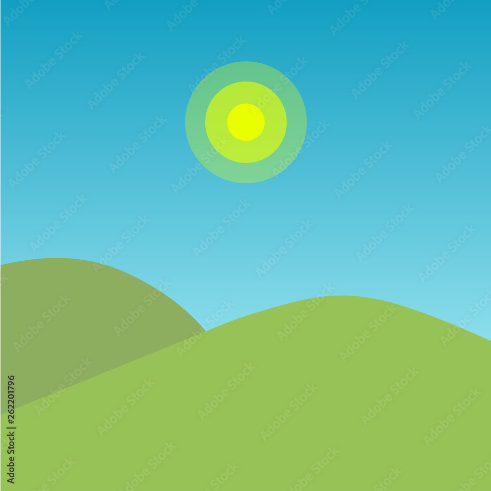 Fototapeta premium Day hills icon. Vector illustration