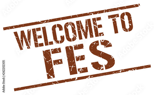 welcome to Fes stamp