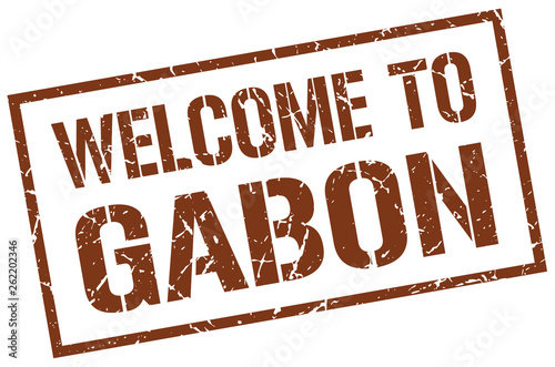 welcome to Gabon stamp