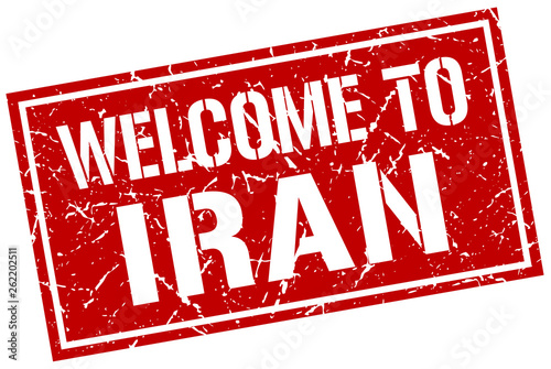 welcome to Iran stamp