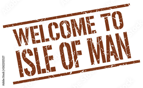 welcome to Isle Of Man stamp