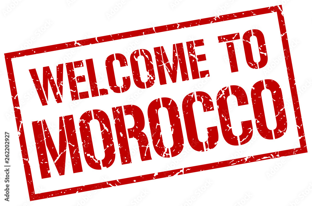welcome to Morocco stamp