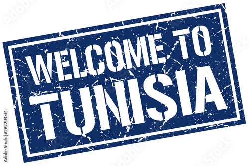welcome to Tunisia stamp