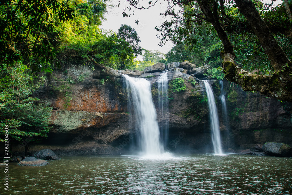 Fototapeta premium Heo Suwat Waterfall Khao Yai National Park Thailand 