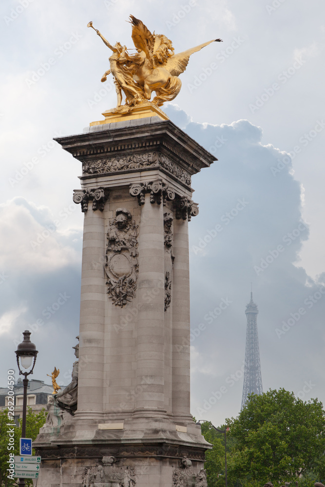 Sculpture on Alexandre III bridge