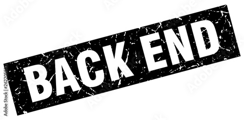 square grunge black back end stamp