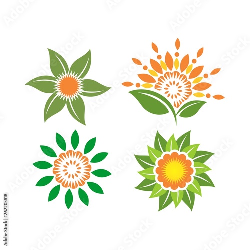 abstract sunflower logo