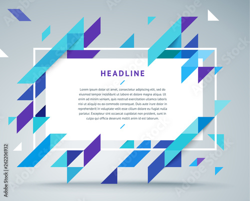 Modern bright dynamic stylish geometric frame