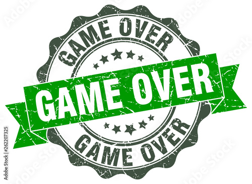 game over stamp. sign. seal