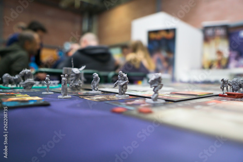 Miniature game at a board game fair