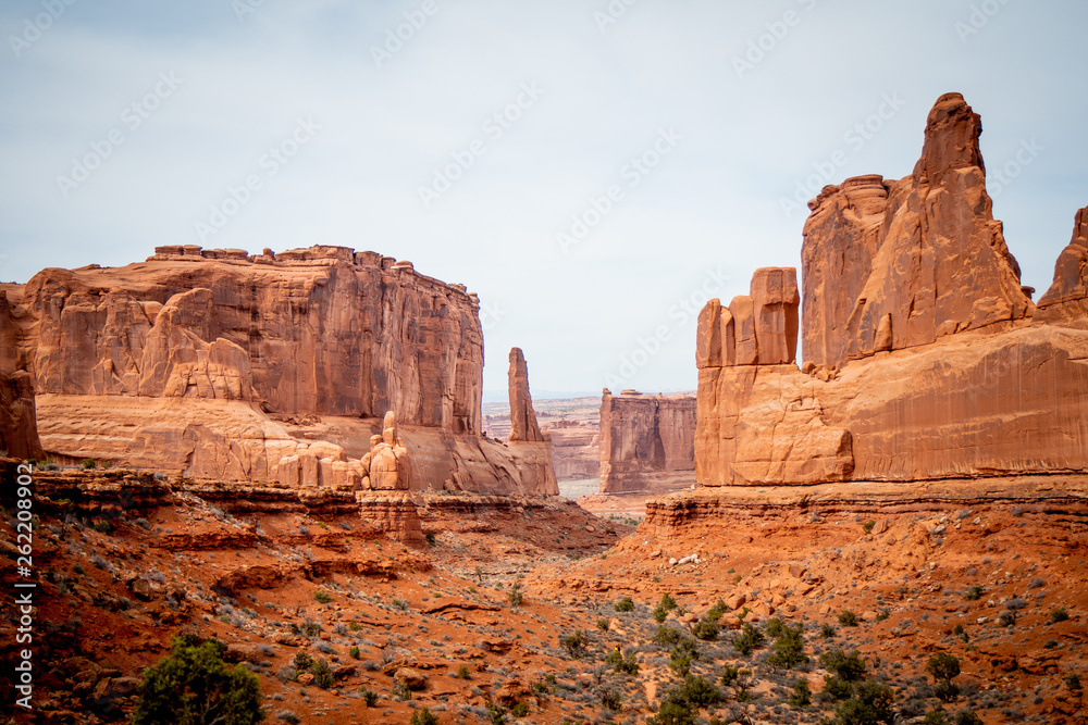 Wonderful red rock sculptures at Arches National Park Utah - travel photography