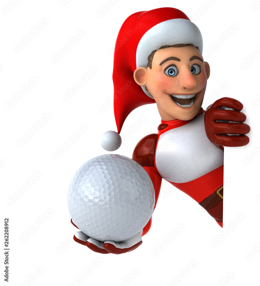 Fun Super Santa Claus - 3D Illustration Fun Super Santa Claus - 3D Illustration