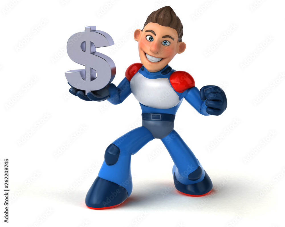 Super modern superhero - 3D Illustration Super modern superhero - 3D Illustration