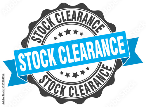 stock clearance stamp. sign. seal