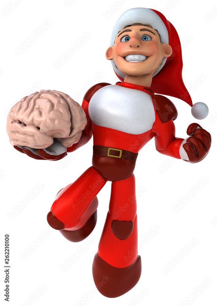 Fun Super Santa Claus - 3D Illustration Fun Super Santa Claus - 3D Illustration
