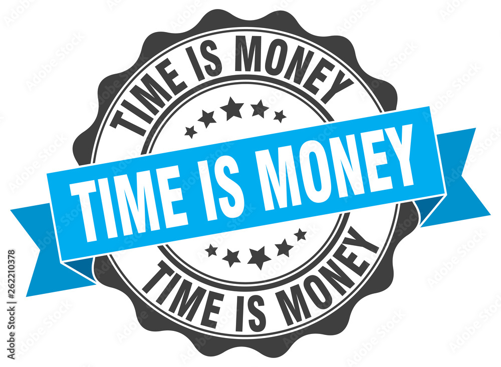 Fototapeta premium time is money stamp. sign. seal