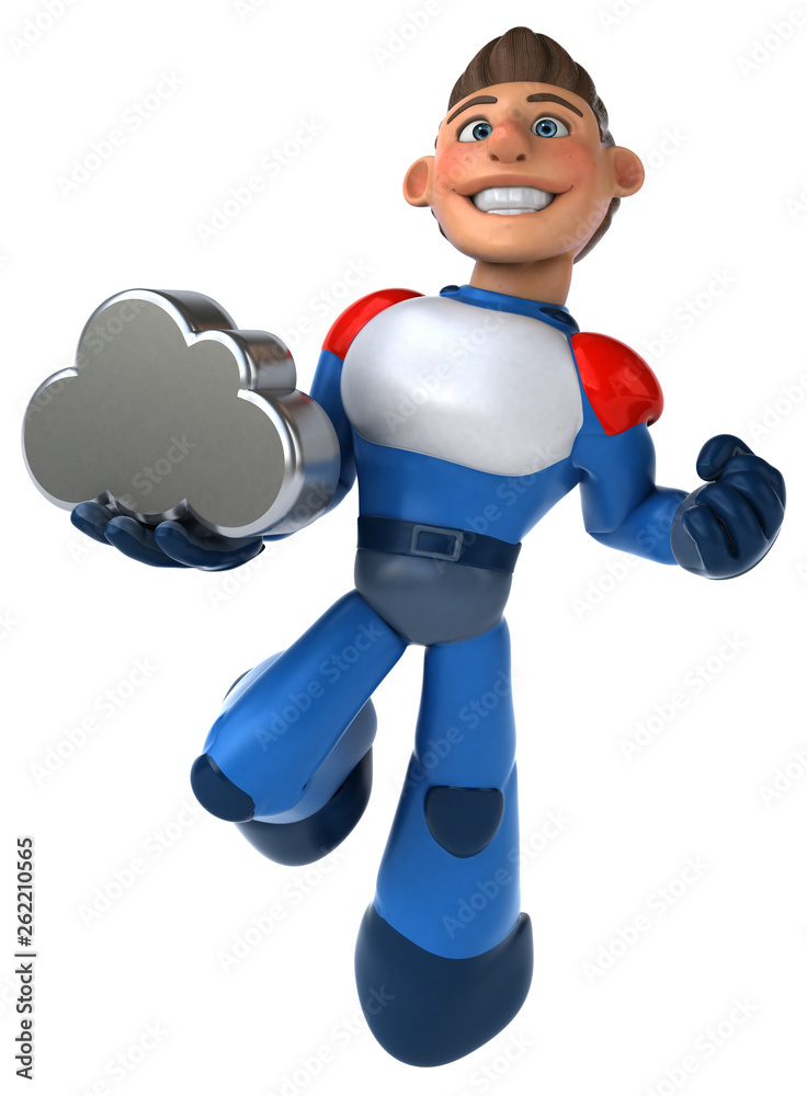 Super modern superhero - 3D Illustration Super modern superhero - 3D Illustration