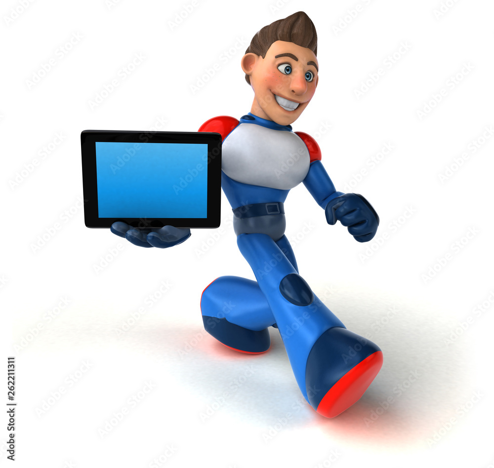 Super modern superhero - 3D Illustration Super modern superhero - 3D Illustration
