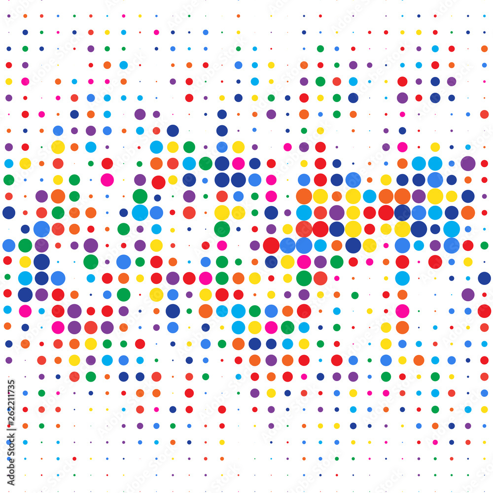 Сolored bubbles on white background 