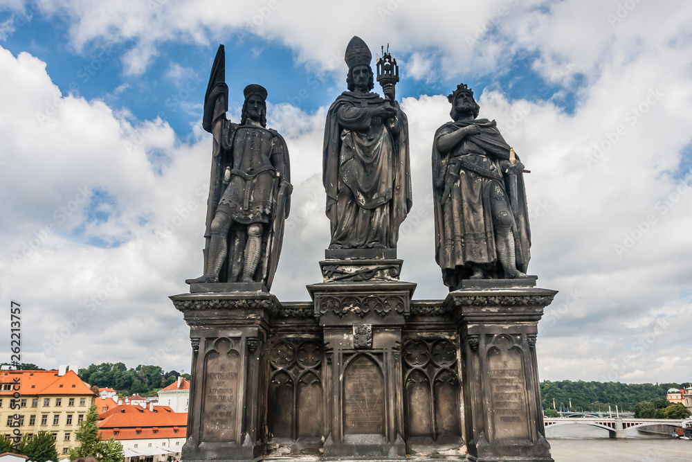 Statues of Saints Norbert, Wenceslaus and Sigismund, Charles Bridge, Prague