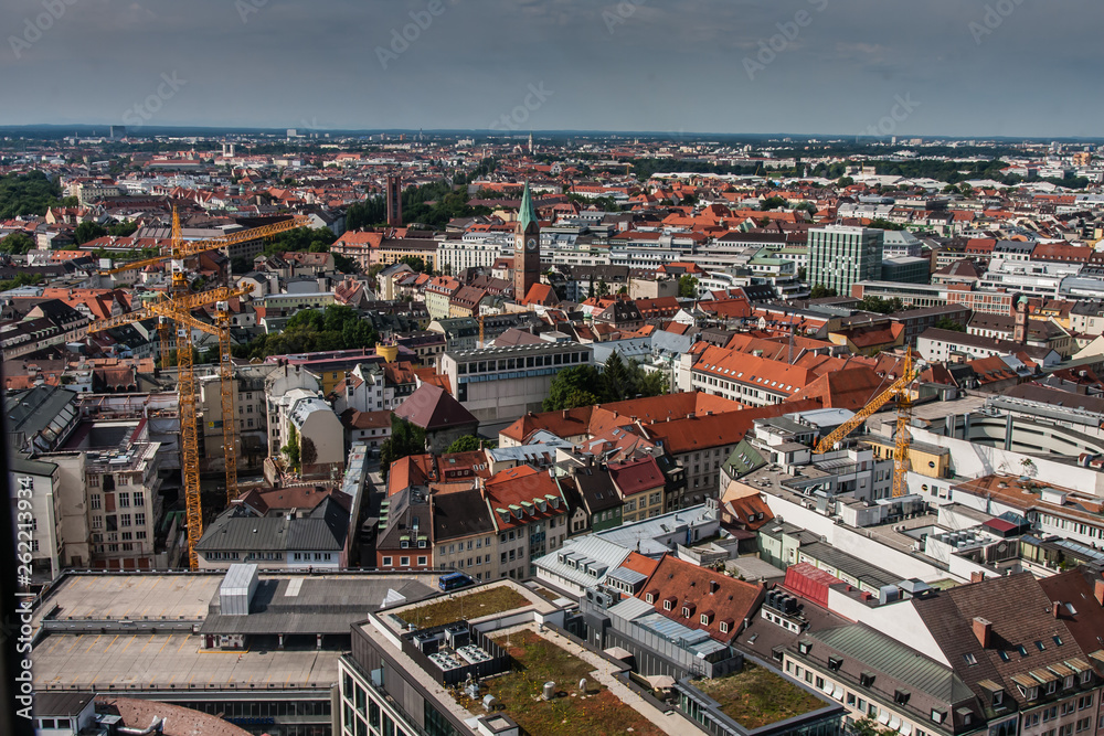 Cityscape of Munich, a view from Frauenkirche